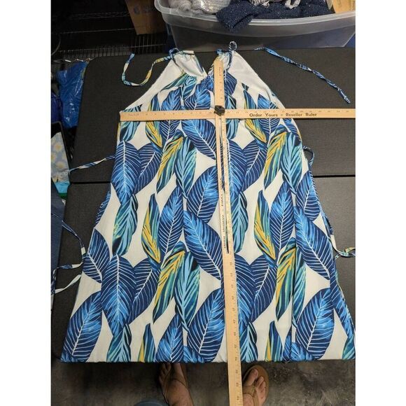 SHEIN Cami Dress All Over Print Tie Front Halter Multicolor Women's XL - Picture 4 of 4